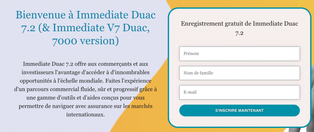 immediate duac inscription