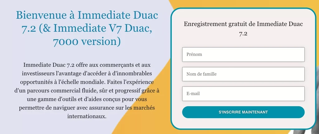 immediate duac inscription